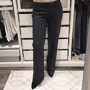 Vertigo Paris Low rise Pinstripe Cuffed Flared Dress Pants size 6